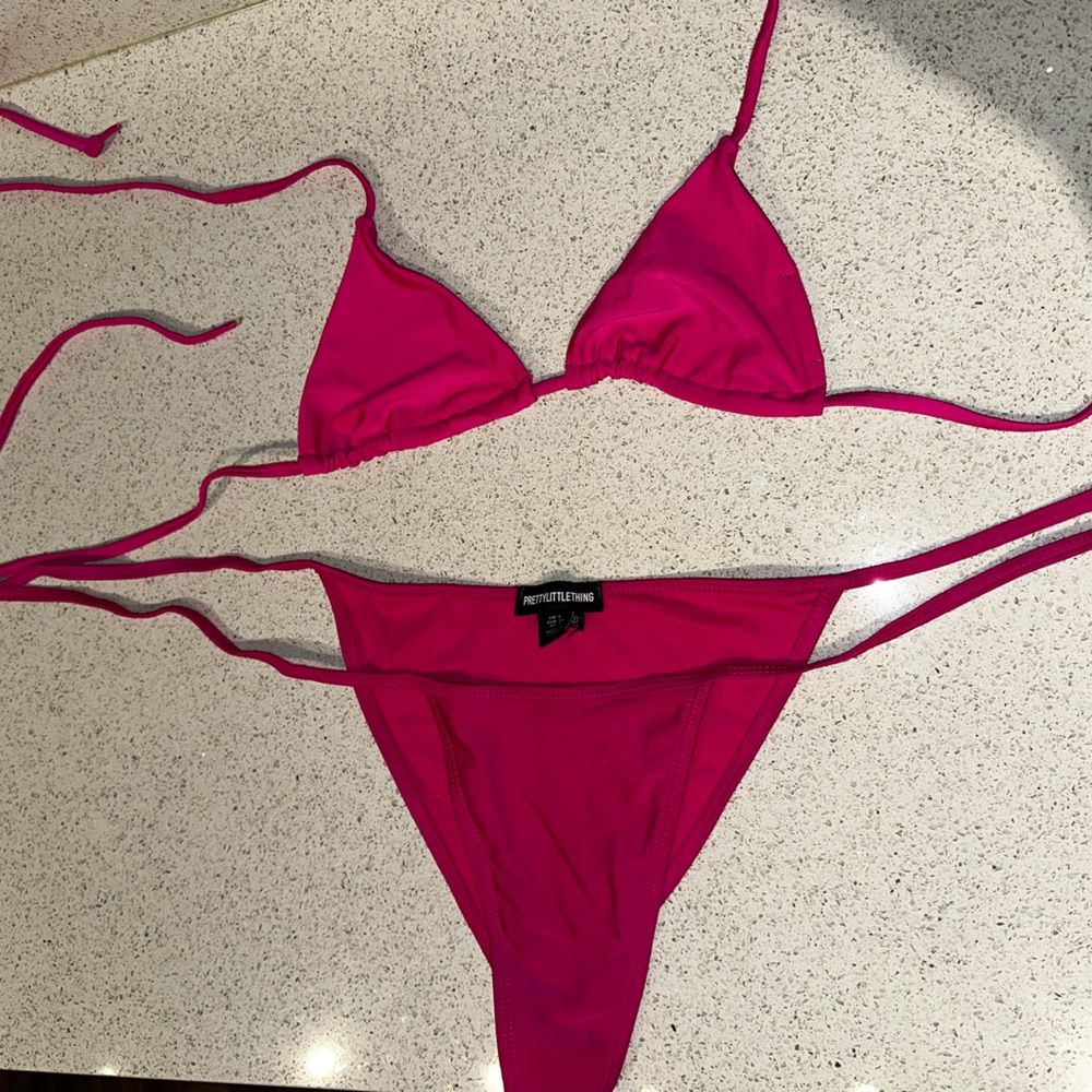 PLT Hot Pink String Bikini